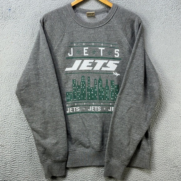 HOMAGE Other - New York Jets Homage Mens Large Sweatshirt Crewneck Gray Graphic Football EUC
